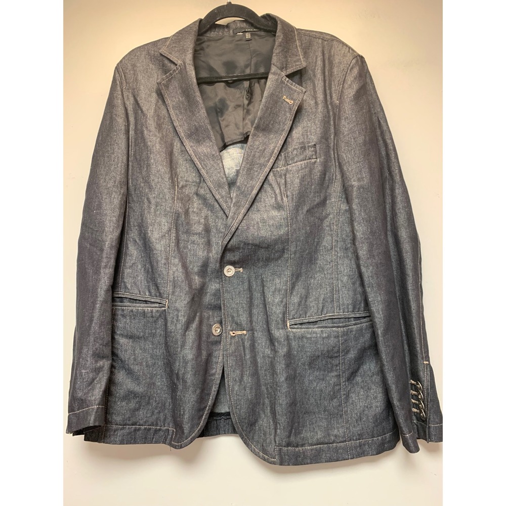 Zara Men's Indigo Denim Blazer Sport Coat